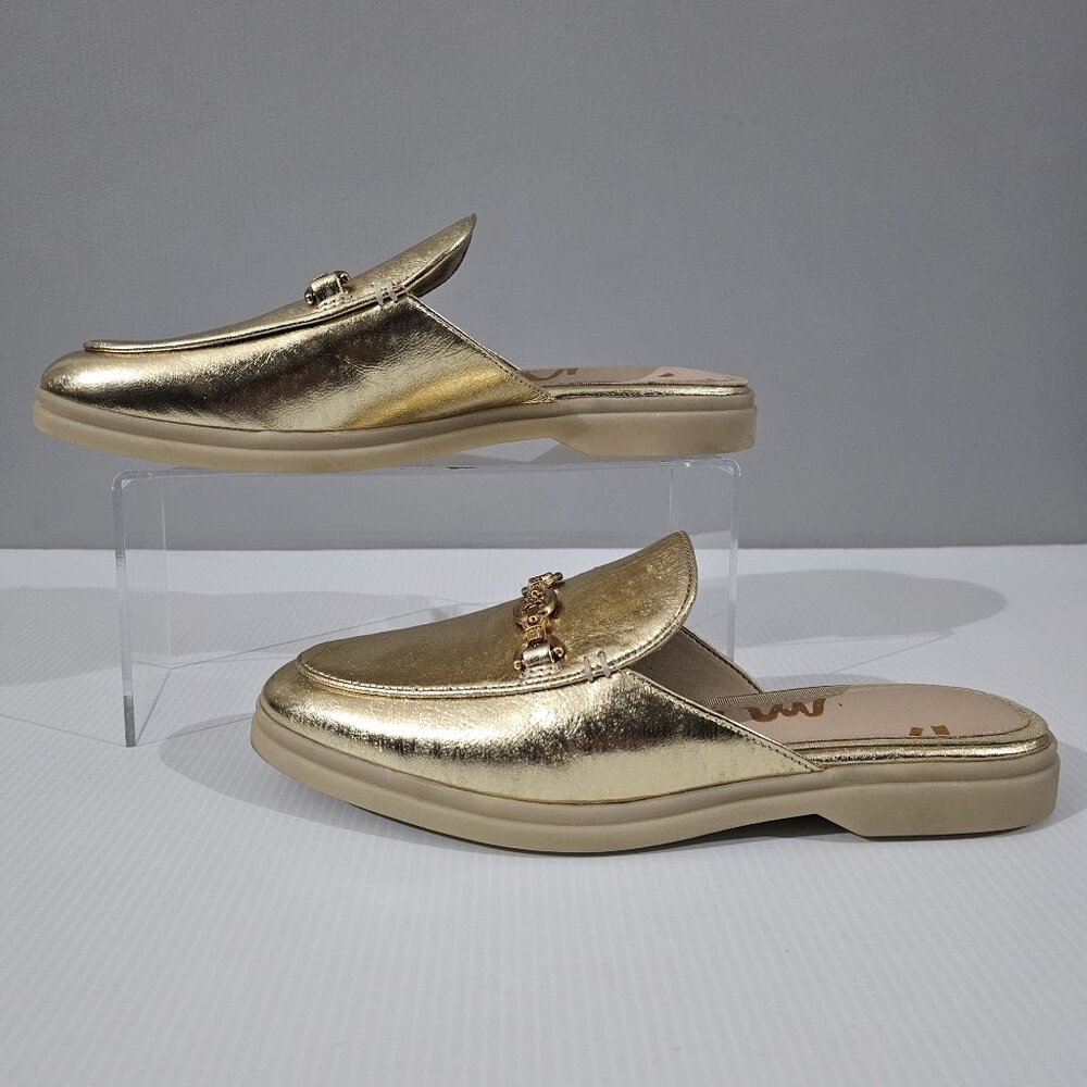 Sam Edelman Gold Mules - Picture 2 of 13